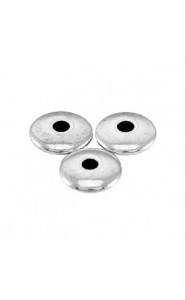 DQ metal disc bead 4x1.5mm Antique silver